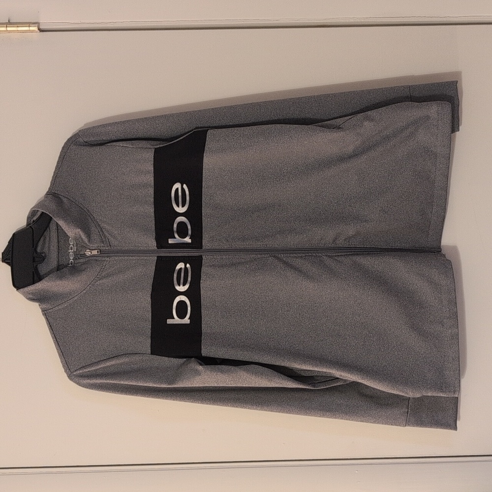 Bebe Gray Zip-Up Jacket